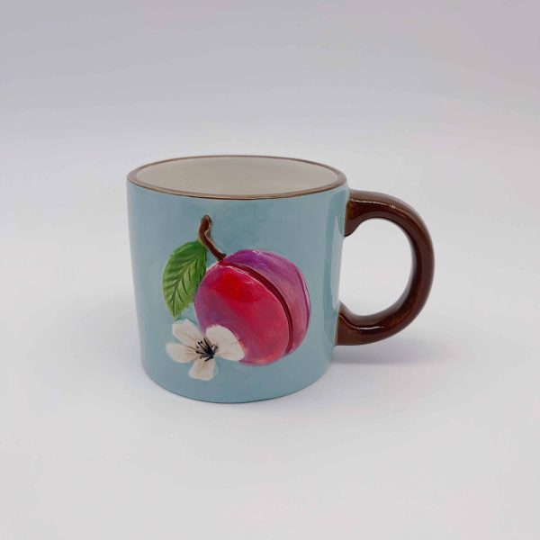 Small Ceramic Cherry Cup in Maroon