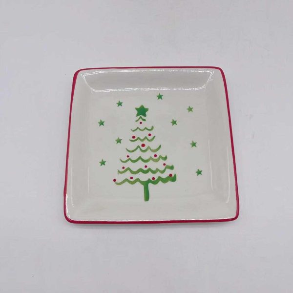 Small Ceramic Christmas Jewelry Dish