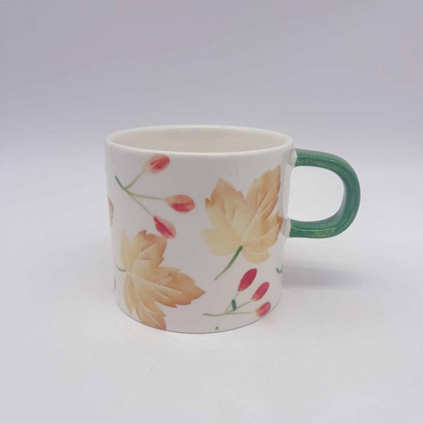 Small Ceramic Maple Leaf Halloween Tumbler