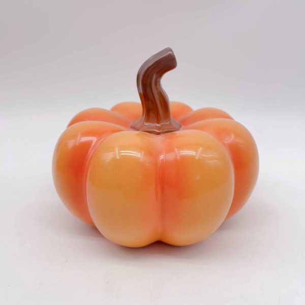 Small Gradient Yellow Ceramic Pumpkin Decor