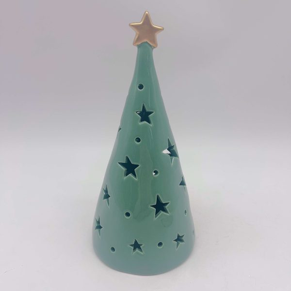 Small Green Ceramic Christmas Lantern