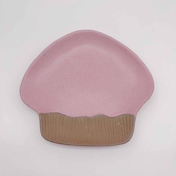 Small Pink Ceramic Mushroom Plate