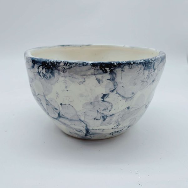 White Bubble Glaze Ceramic Flower Pot