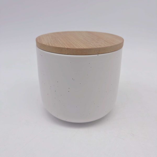 White Ceramic Candle Jar Cup