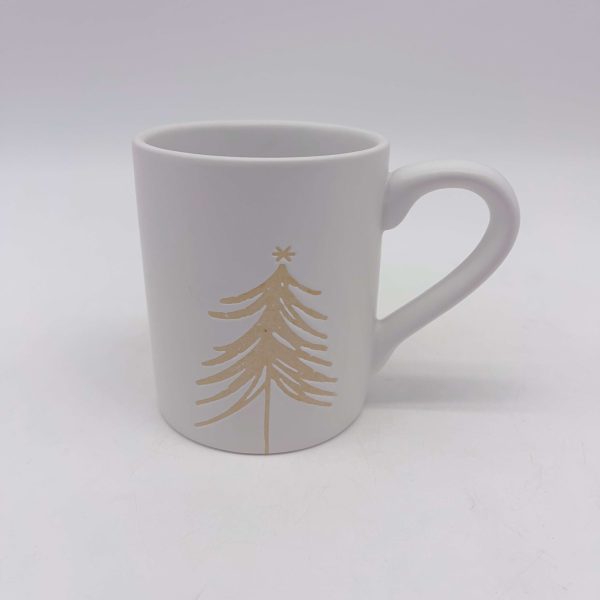White Ceramic Christmas Tree Mug