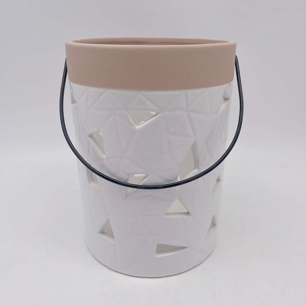 White Ceramic Lantern Decor