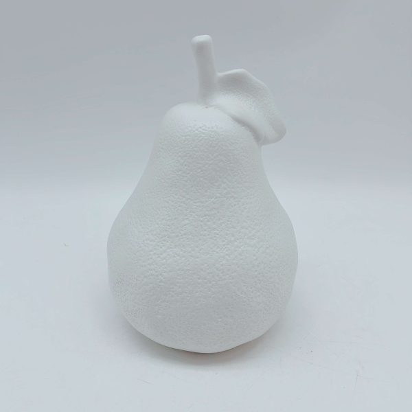 White Ceramic Pear Ornament