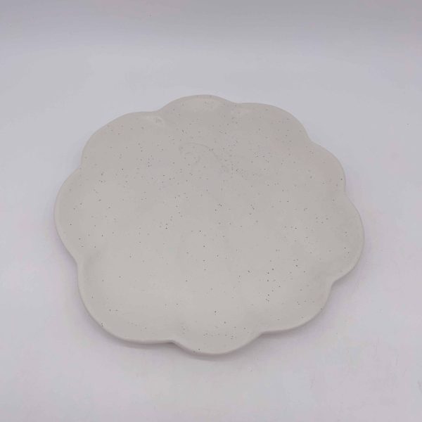 White Ceramic Pumpkin Plate Small Size