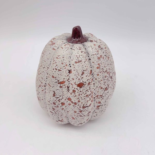 White Ceramic Rustic Pumpkin Decor