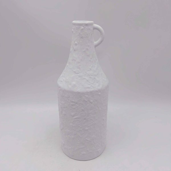 White Ceramic Single-Ear Vase