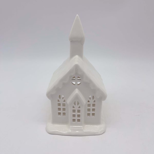 White Ceramic Snow-Capped Christmas House