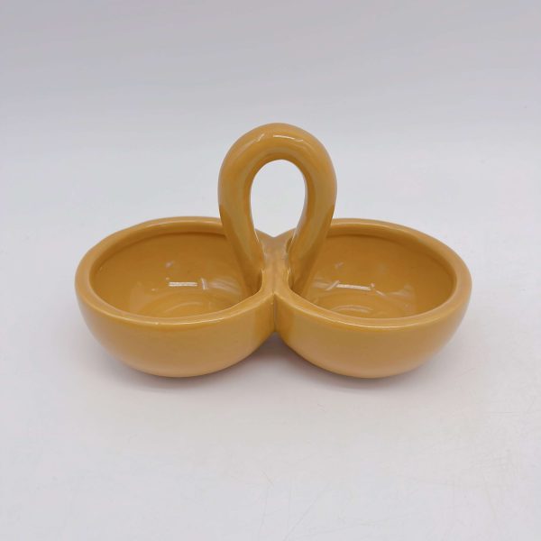 Yellow Ceramic Double-Ear Wax Cup