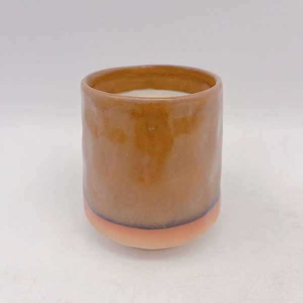 Yellow Ceramic Wax Cup