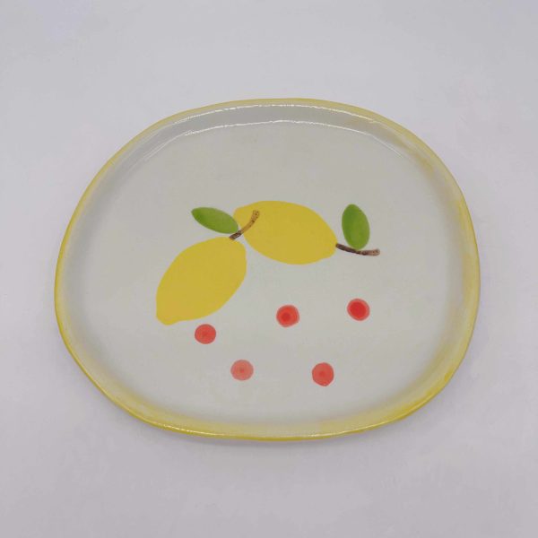 Yellow Lemon Ceramic Irregular Plate