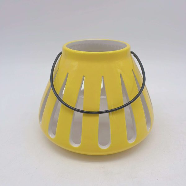 Yellow Triangle Ceramic Lantern